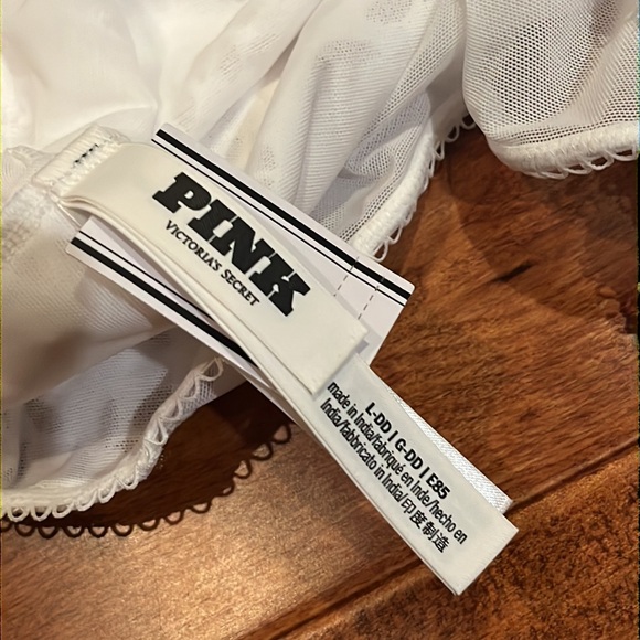 NWT Victoria’s Secret PINK The Cinched Corset Top White/Ivory Size L DD - Picture 7 of 13